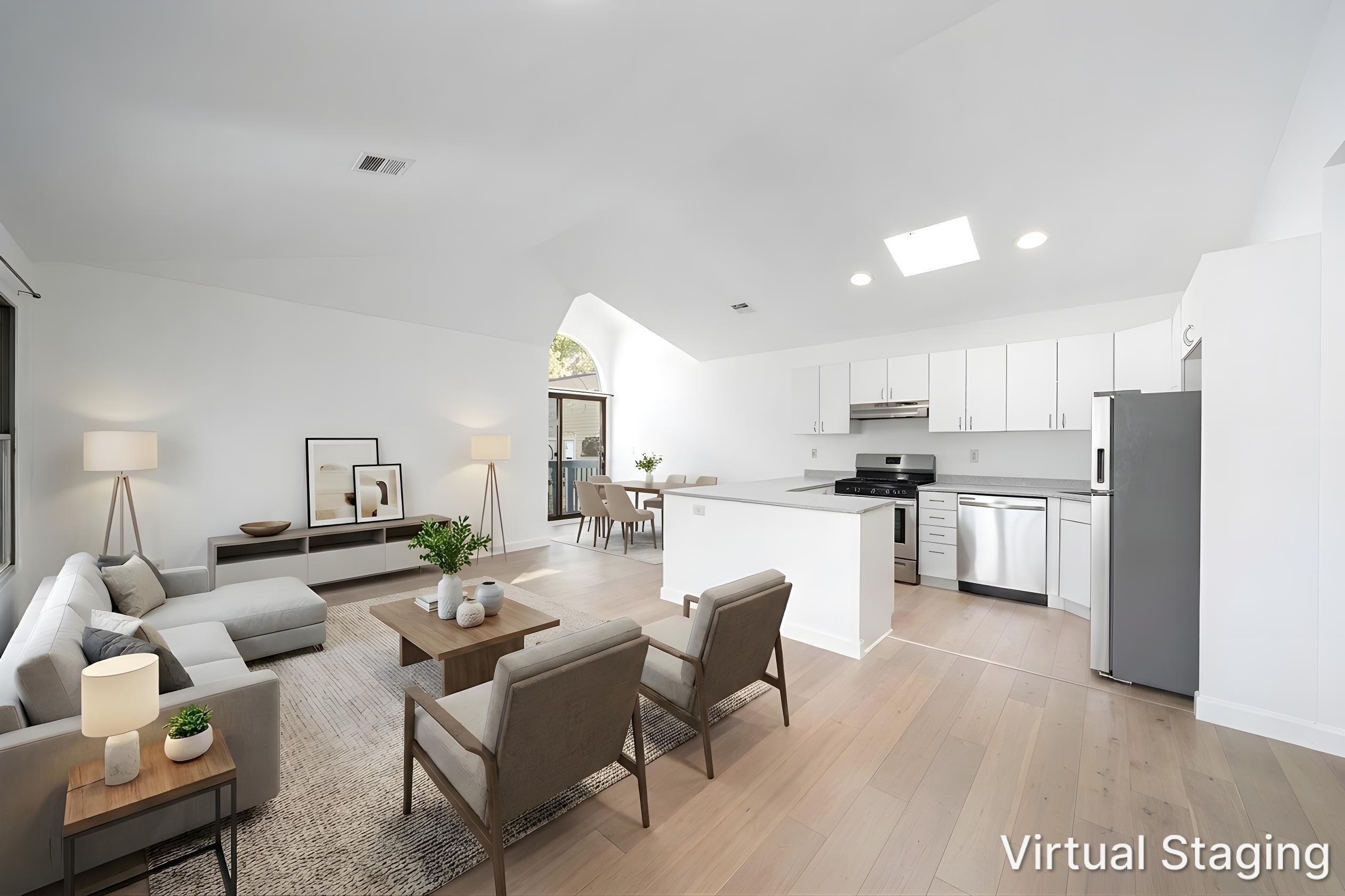 Open-concept living and kitchen space