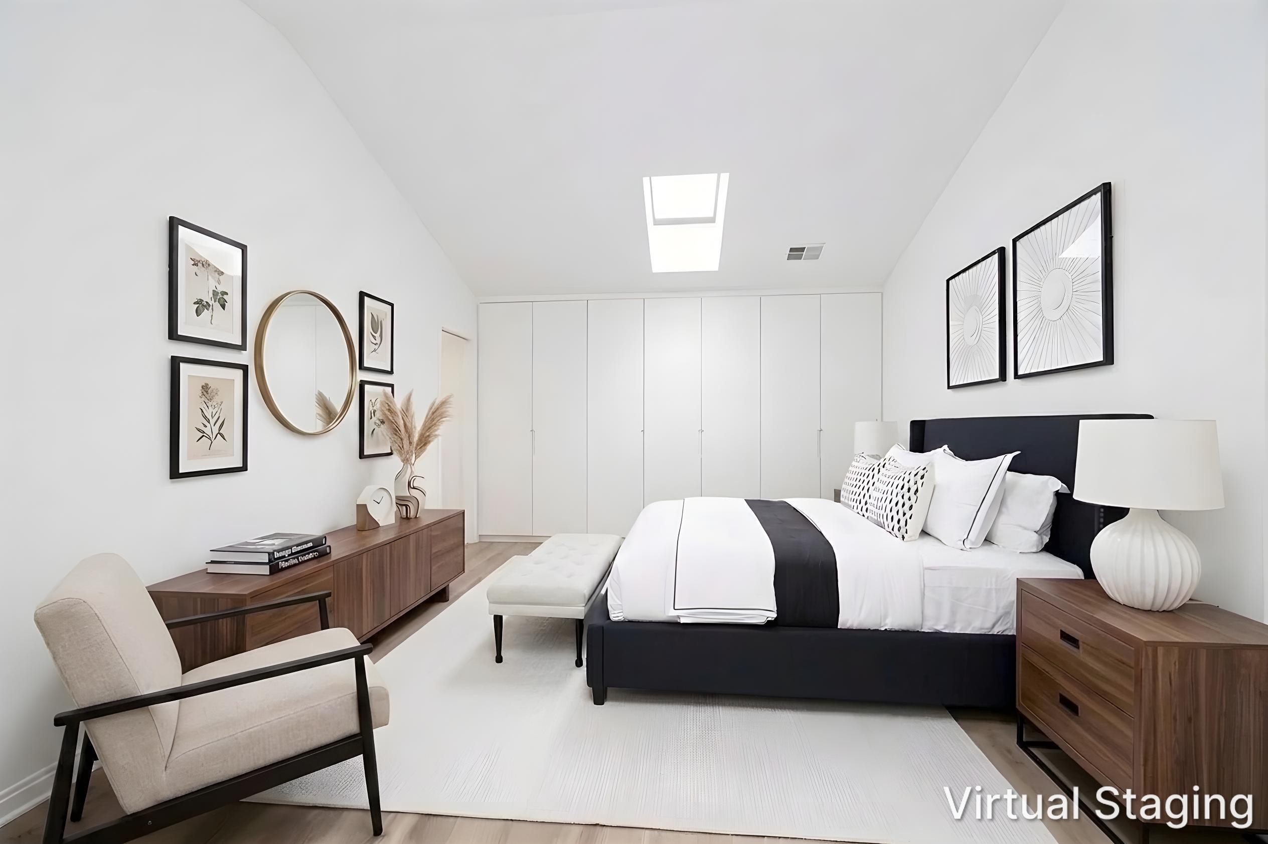 Bedroom with bed and natural light